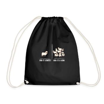 Un mouton beaucoup de moutons - Sac de sport léger - noir - Devant