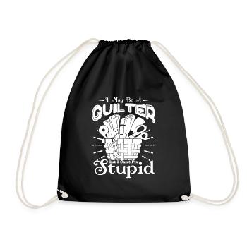 Quilting Quilter ne peut pas fixer stupide - Sac de sport léger - noir - Devant