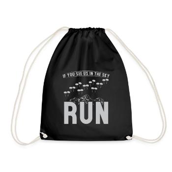 Parachutistes If You See Us In The Sky Run - Sac de sport léger - noir - Devant