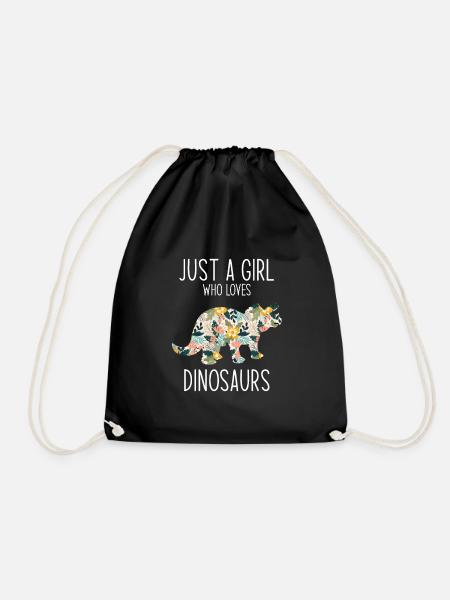 Dinosaurier Just A Girl Who Loves Dinosaurs Damen - Turnbeutel - Schwarz