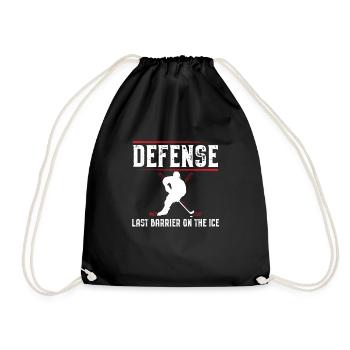 Defense Last Barrier On The Hockey - Drawstring Bag - black - Front