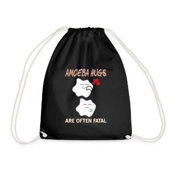 Amoeba Hugs Are Fatal - Drawstring Bag - black - Front