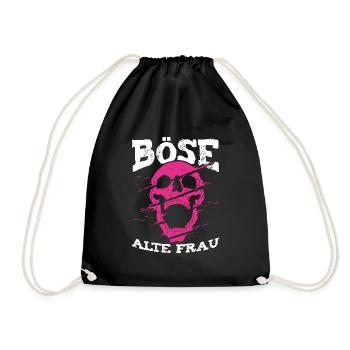 Böse Alte Frau - Turnbeutel - Schwarz - Vorne