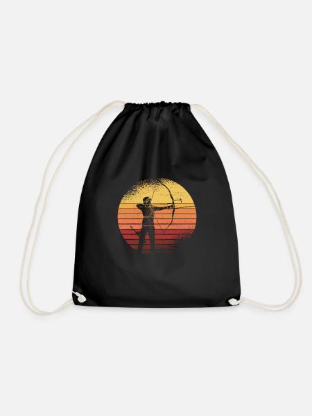 Archery Vintage Archer Archery - Drawstring Bag - black