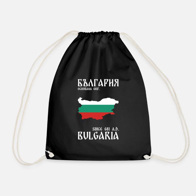 Since 681 Bulgaria Geschenk Bulgarien Bulgarisch - Turnbeutel - Schwarz