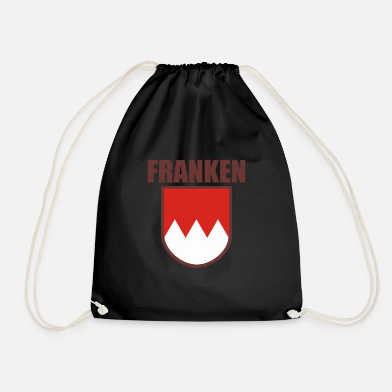 Franken Wappen Geschenk Frankenland Dialekt Design - Turnbeutel - Schwarz