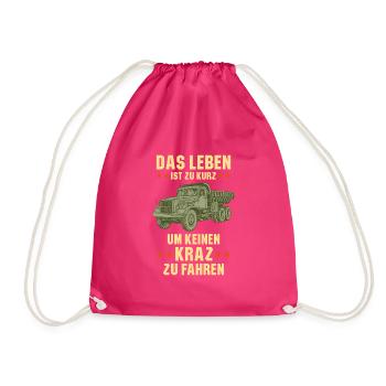 La vie est trop court KrAZ camionneur soviétique - Sac de sport léger - fuchsia - Devant