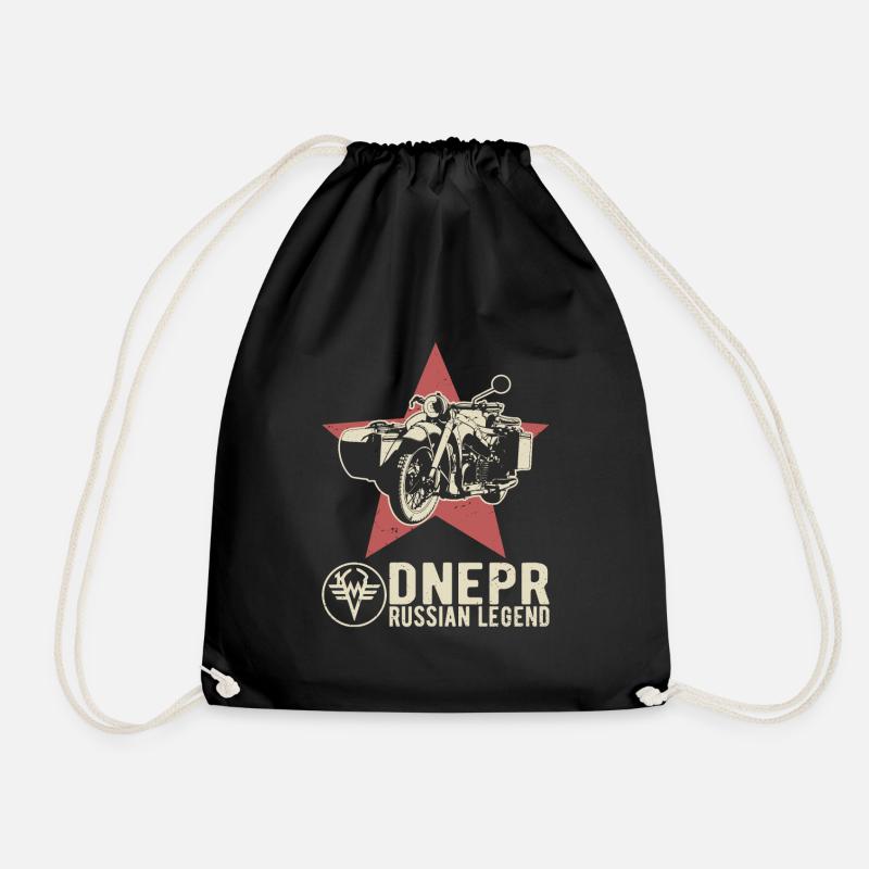 Dnepr Russian Legend Logo Motorradgespann - Turnbeutel - Schwarz