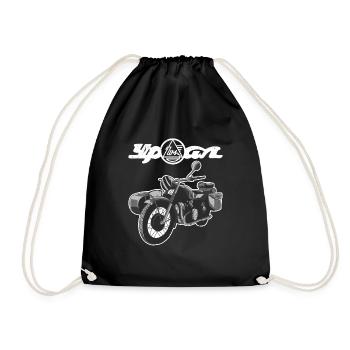 Ural Logo Beiwagen Motorradgespann Motorrad - Turnbeutel - Schwarz - Vorne