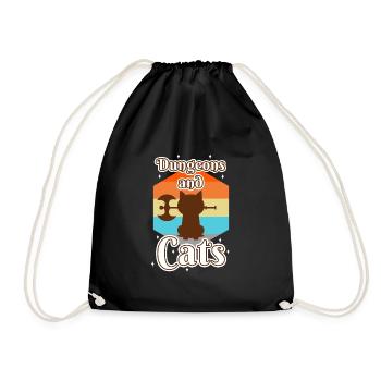 Dungeons and Cats - Turnbeutel - Schwarz - Vorne