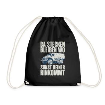 Da stecken bleiben wo sonst keiner hinkommt URAL - Turnbeutel - Schwarz - Vorne