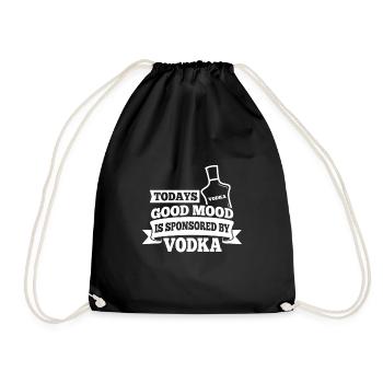 Todays good mood is sponsored by Vodka - Turnbeutel - Schwarz - Vorne