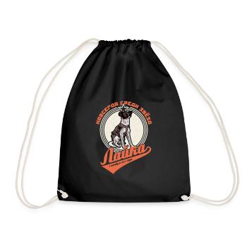 Forever under the stars Dog Space Laika - Drawstring Bag - black - Front