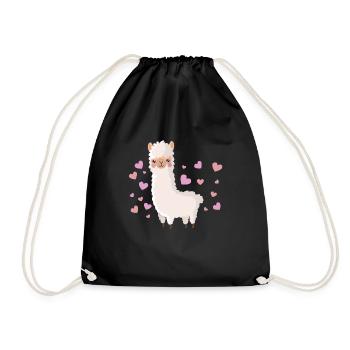 Llama Llama Love - Drawstring Bag - black - Front