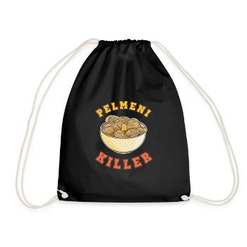 Pelmeni killer Russianlife Russia USSR Küche - Turnbeutel - Schwarz - Vorne