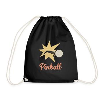 Staucher Pinball Automat Zocker - Turnbeutel - Schwarz - Vorne
