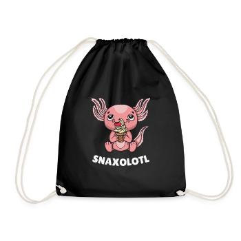 Snaxolotl Axolotl Amphibiens Amphibiens à queue - Sac de sport léger - noir - Devant