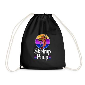 Proxénète aux crevettes - Sac de sport léger - noir - Devant