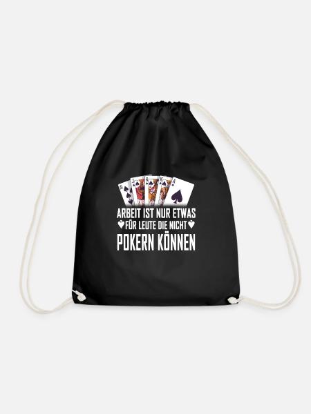 Poker lustiger Spruch Pokerspiel Pokerspieler Kart - Turnbeutel - Schwarz