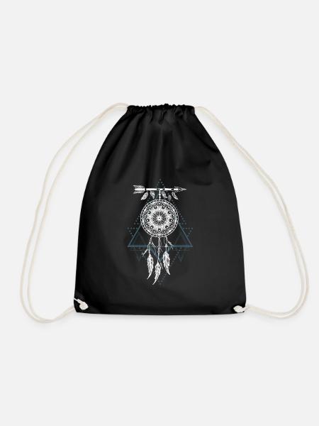 Traumfänger Dreamcatcher Traum Träumen - Turnbeutel - Schwarz