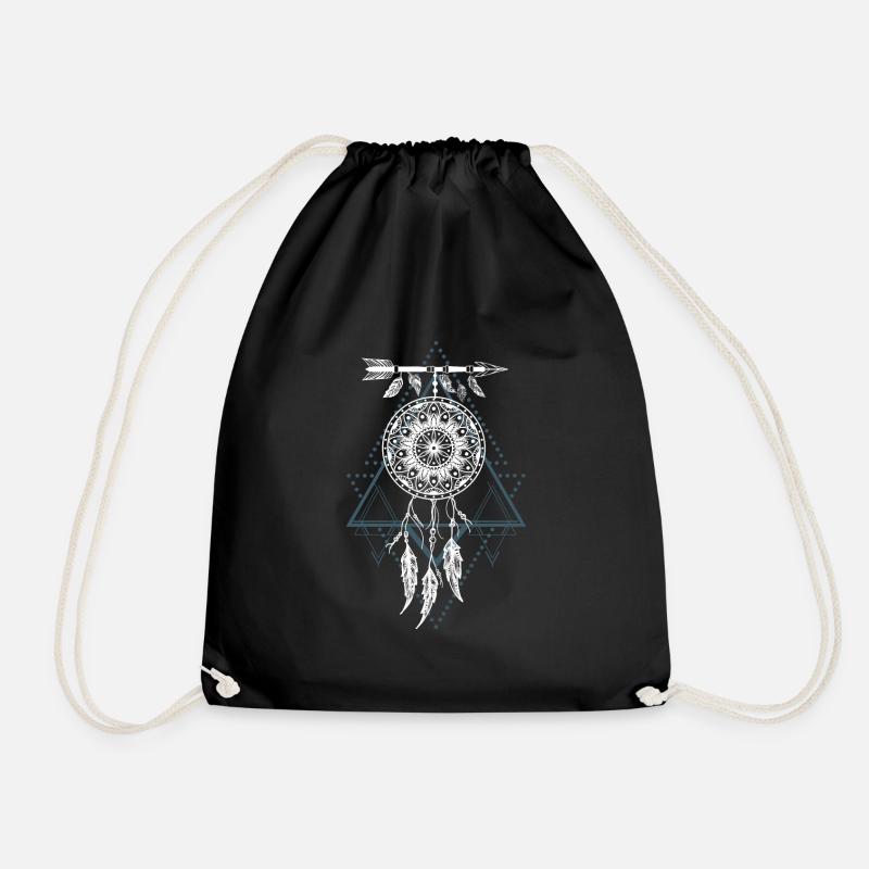 Traumfänger Dreamcatcher Traum Träumen - Turnbeutel - Schwarz