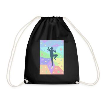 Bouldering Climber Cadeau Mur d’escalade Boulderer - Sac de sport léger - noir - Devant