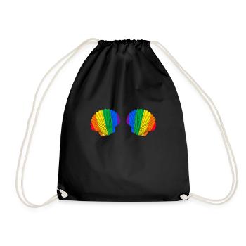Shell Bikini Bra Mermaid Pride LGBTQ Costume - Sac de sport léger - noir - Devant