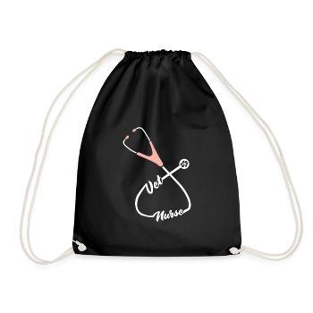 Infirmière Stéthoscope Vétérinaire Infirmière - Sac de sport léger - noir - Devant