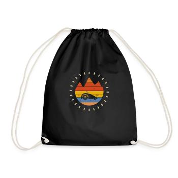 Robotic Lawn mowers Vintage - Drawstring Bag - black - Front