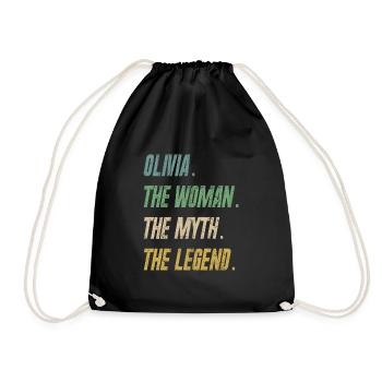 Olivia The Woman The Myth The Legend - Turnbeutel - Schwarz - Vorne