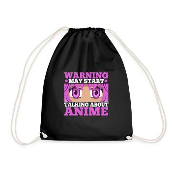 Avertissement peut commencer à parler d’anime - Sac de sport léger - noir - Devant