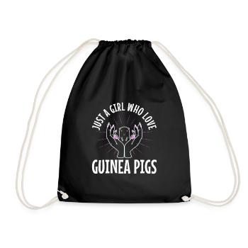 Just A Girl Who Love Guinea Pigs - Turnbeutel - Schwarz - Vorne