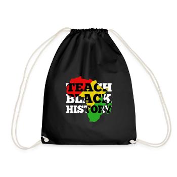 Teach Black History - Drawstring Bag - black - Front