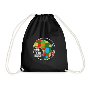 Teach Black History - Drawstring Bag - black - Front