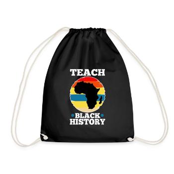 Teach Black History - Drawstring Bag - black - Front