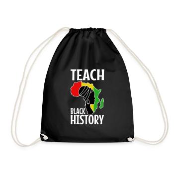 Teach Black History - Drawstring Bag - black - Front