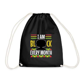 Je suis l’histoire des Noirs et fier de ma culture - Sac de sport léger - noir - Devant