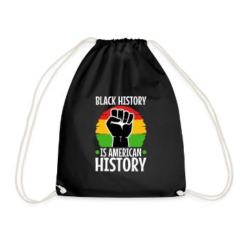 Black history is american history - Drawstring Bag - black - Front