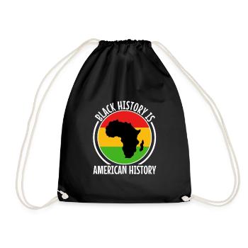 Black history is american history - Drawstring Bag - black - Front