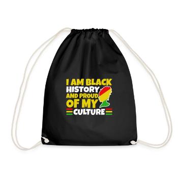 Je suis l’histoire des Noirs et fier de ma culture - Sac de sport léger - noir - Devant