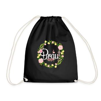 Braut Junggesellenabschied Hochzeit Braut Geschenk - Turnbeutel - Schwarz - Vorne