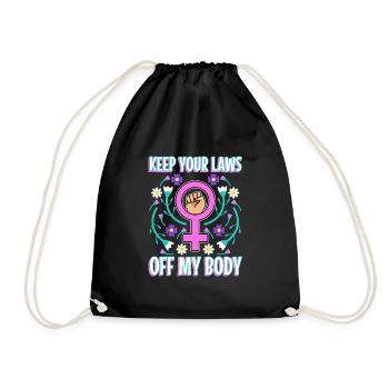 Gardez vos lois hors de mon corps - Sac de sport léger - noir - Devant