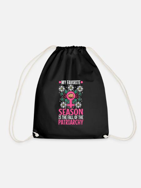My favorite season is the fall of the patriarchy - Turnbeutel - Schwarz