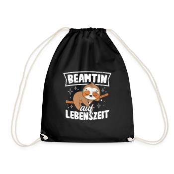 Beamtin auf Lebenszeit - Beamtin Amt Beamtin Gesch - Turnbeutel - Schwarz - Vorne