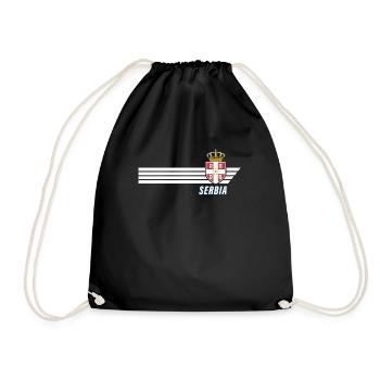 Serbie Srbija Patriotism Football Fan Jersey - Sac de sport léger - noir - Devant