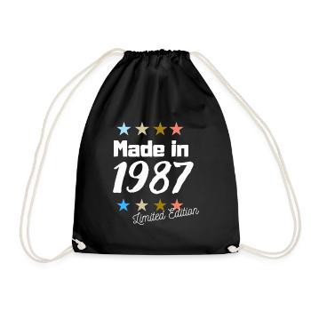 Fabriqué en 1987 Édition Limitée Vintage Anniversaire - Sac de sport léger - noir - Devant