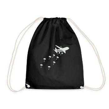 Saut d’avion Parachutiste Jumpmaster - Sac de sport léger - noir - Devant