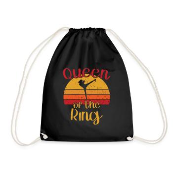Queen of the Ring / Kickboxen - Turnbeutel - Schwarz - Vorne