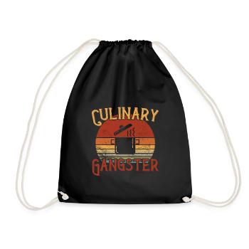 Gangster culinaire / Cuisine - Sac de sport léger - noir - Devant