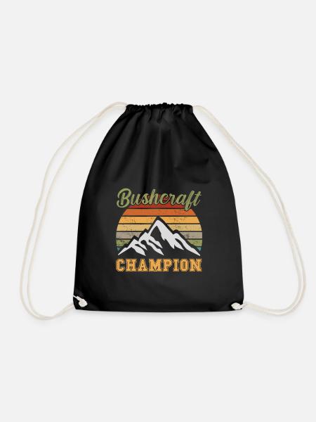 Bushcraft Champion / Bushcraft - Drawstring Bag - black
